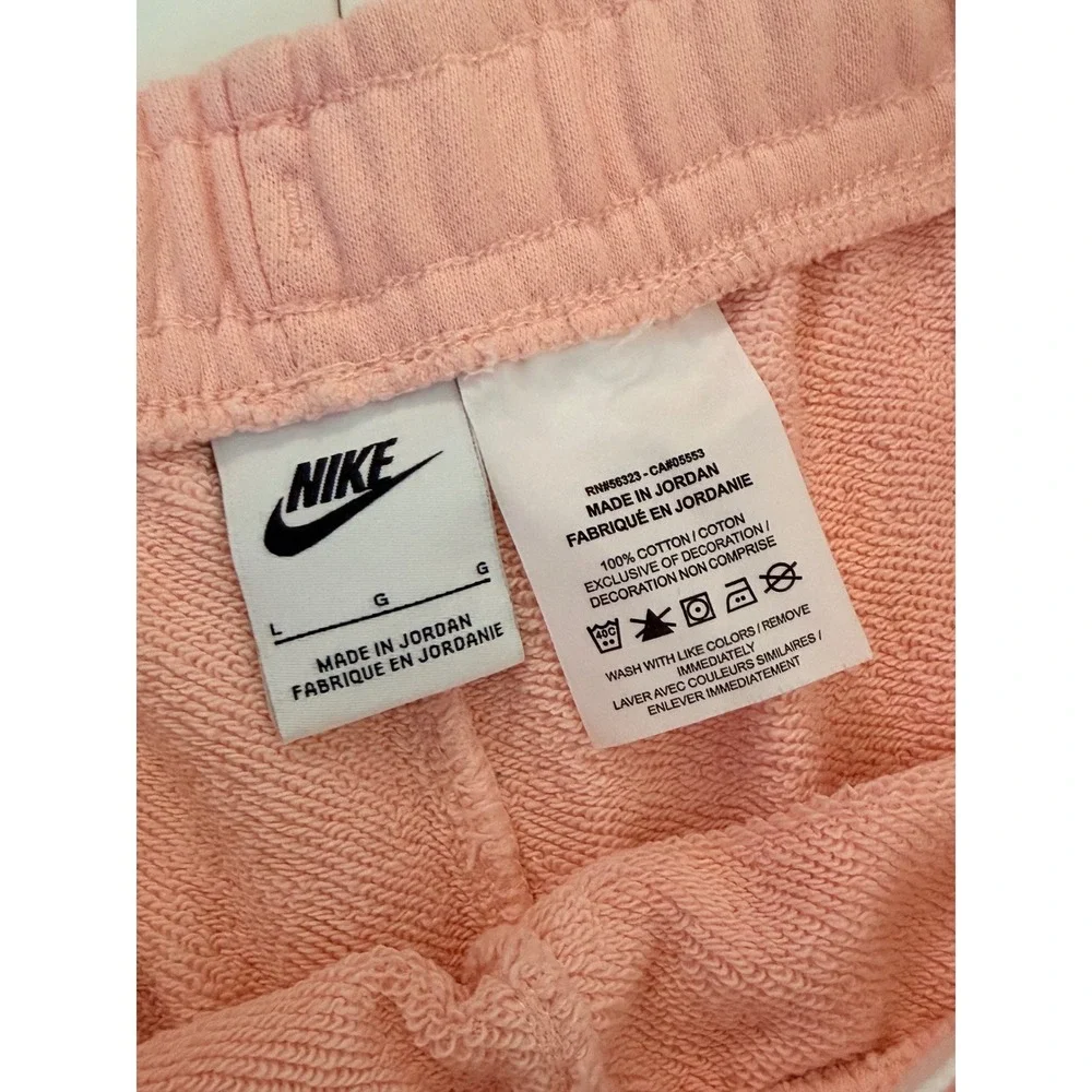 Nike Sportswear Essential French Terry‎ Shorts Pink Womens Large CJ2158-693